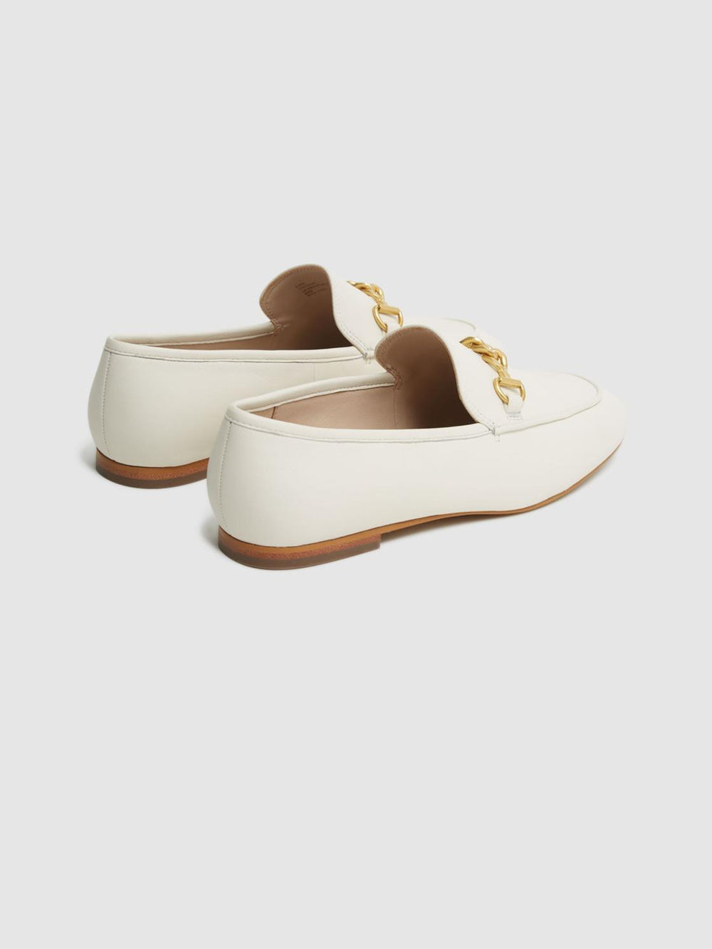 Reiss Flats | Evan Chain Detail Loafers Black - Women