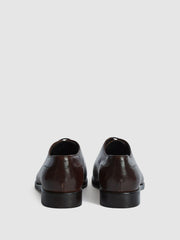 Reiss Formal Shoes | Bay Leather Whole Cut Shoes Dark Brown - Men