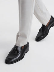Reiss Formal Shoes | Windsor Suede Tassel Loafers Black - Men
