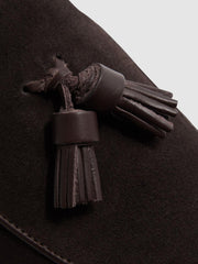 Reiss Formal Shoes | Windsor Suede Tassel Loafers Chocolate - Men