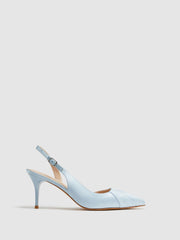 Reiss Heels | Cecily Pointed Court Shoes Blue - Women
