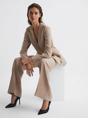 Reiss Heels | Dahlia Court Leather Sheer Court Shoes Black - Women