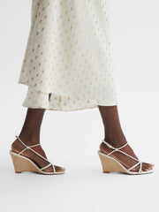 Reiss Heels | Daisey Strappy Wedge Heels Black - Women