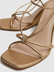 Reiss Heels | Daisey Strappy Wedge Heels Black - Women