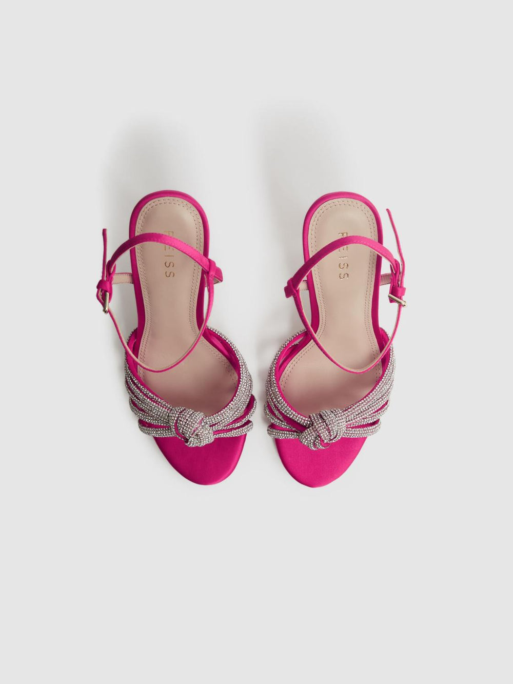 Reiss Heels | Estel Embellished Heeled Sandals Pink - Women