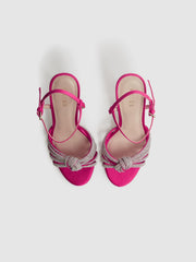 Reiss Heels | Estel Embellished Heeled Sandals Pink - Women