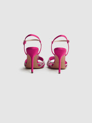 Reiss Heels | Estel Embellished Heeled Sandals Pink - Women
