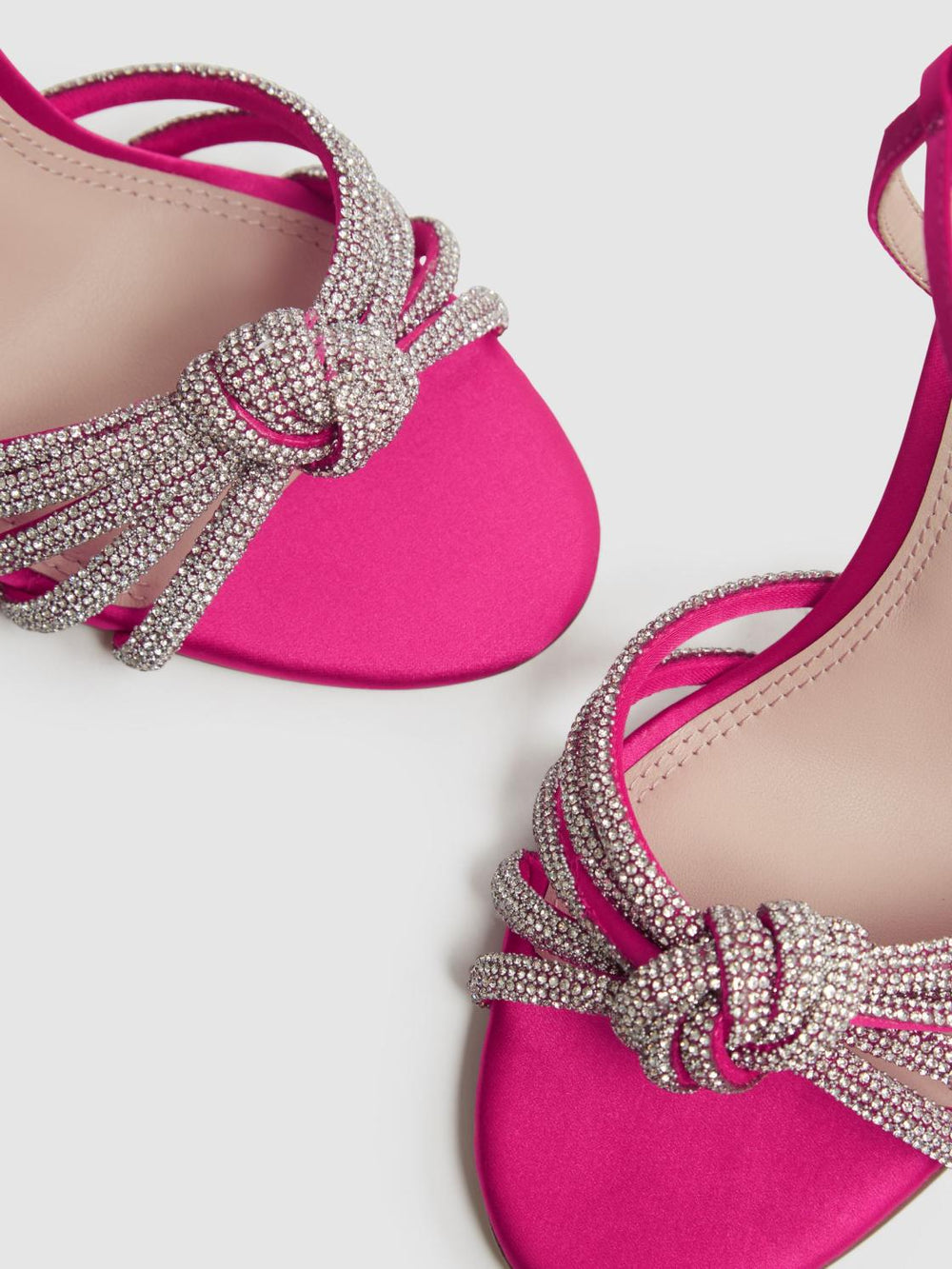 Reiss Heels | Estel Embellished Heeled Sandals Pink - Women