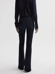 Reiss Jeans | Beau High Rise Skinny Flared Jeans Dark Indigo - Women