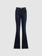 Reiss Jeans | Beau High Rise Skinny Flared Jeans Dark Indigo - Women