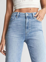 Reiss Jeans | Cindy Paige Cindy Straight Leg Raw Hem Jeans Pale Blue - Women