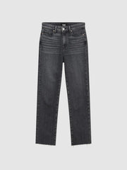 Reiss Jeans | Cindy Paige Cindy Straight Leg Raw Hem Jeans Washed Black - Women
