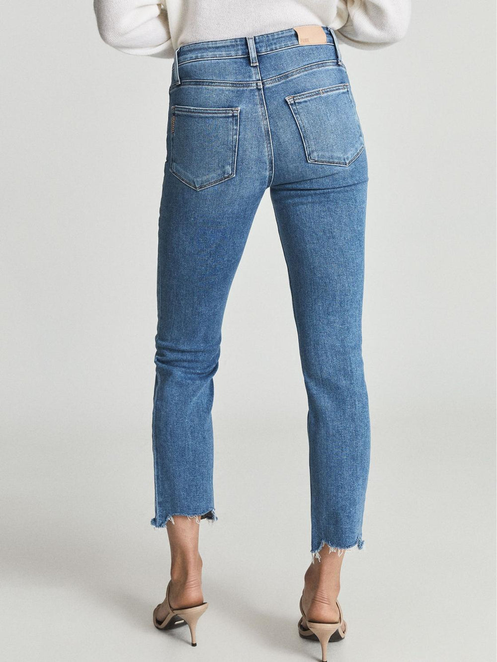 Reiss Jeans | Cindy Paige High Rise Slim Fit Jeans Light Wash Denim - Women