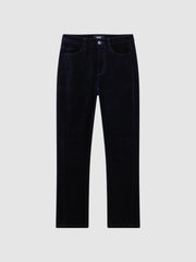 Reiss Jeans | Cindy Twisted Seam Velvet Jeans Dark Navy - Women