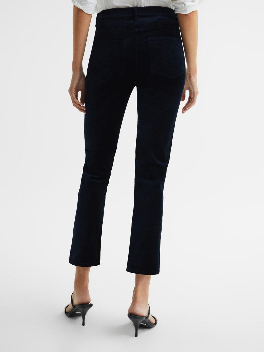 Reiss Jeans | Cindy Twisted Seam Velvet Jeans Dark Navy - Women