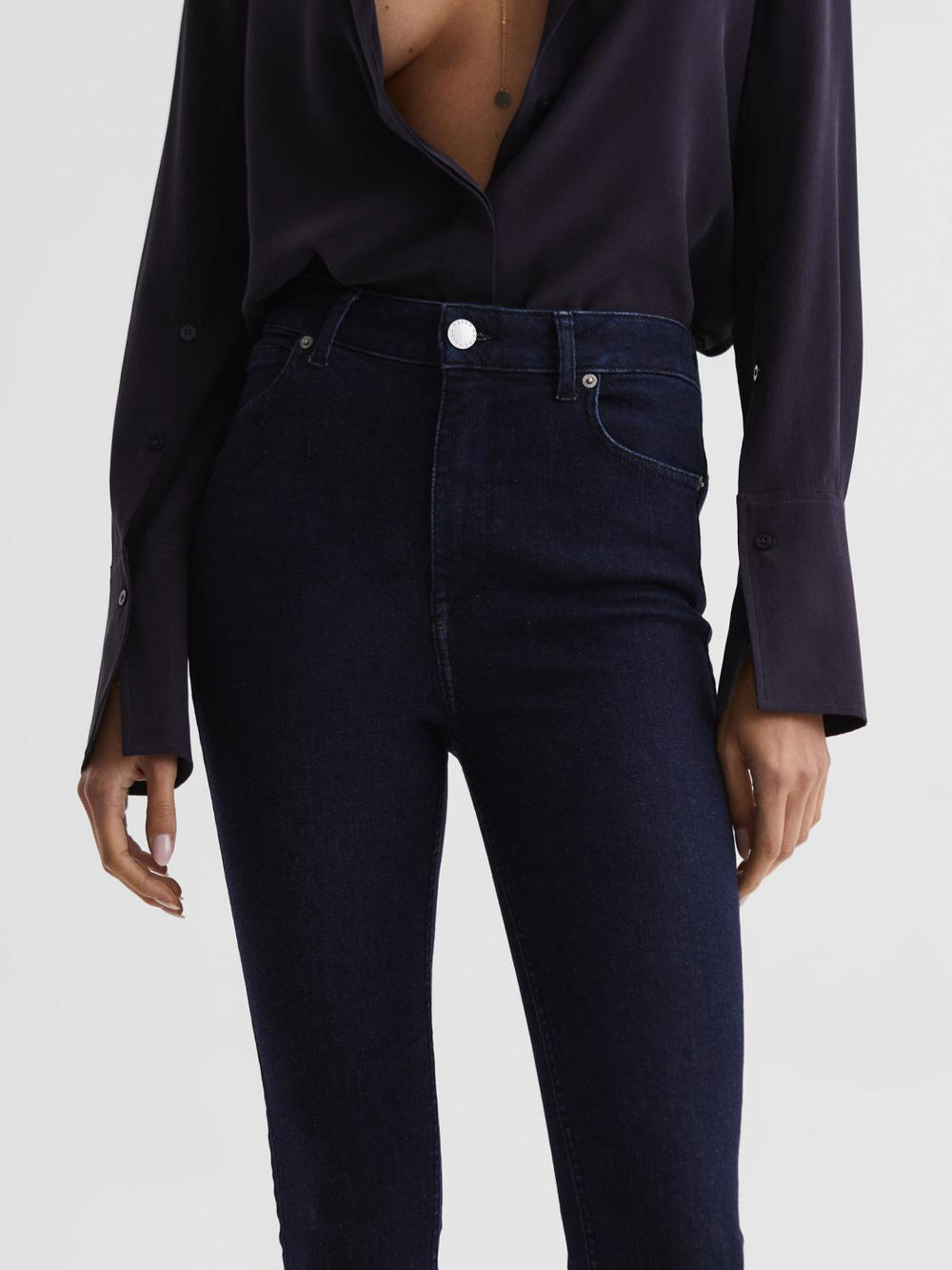 Reiss Jeans | Garcia Contour High Rise Skinny Jeans Dark Blue - Women