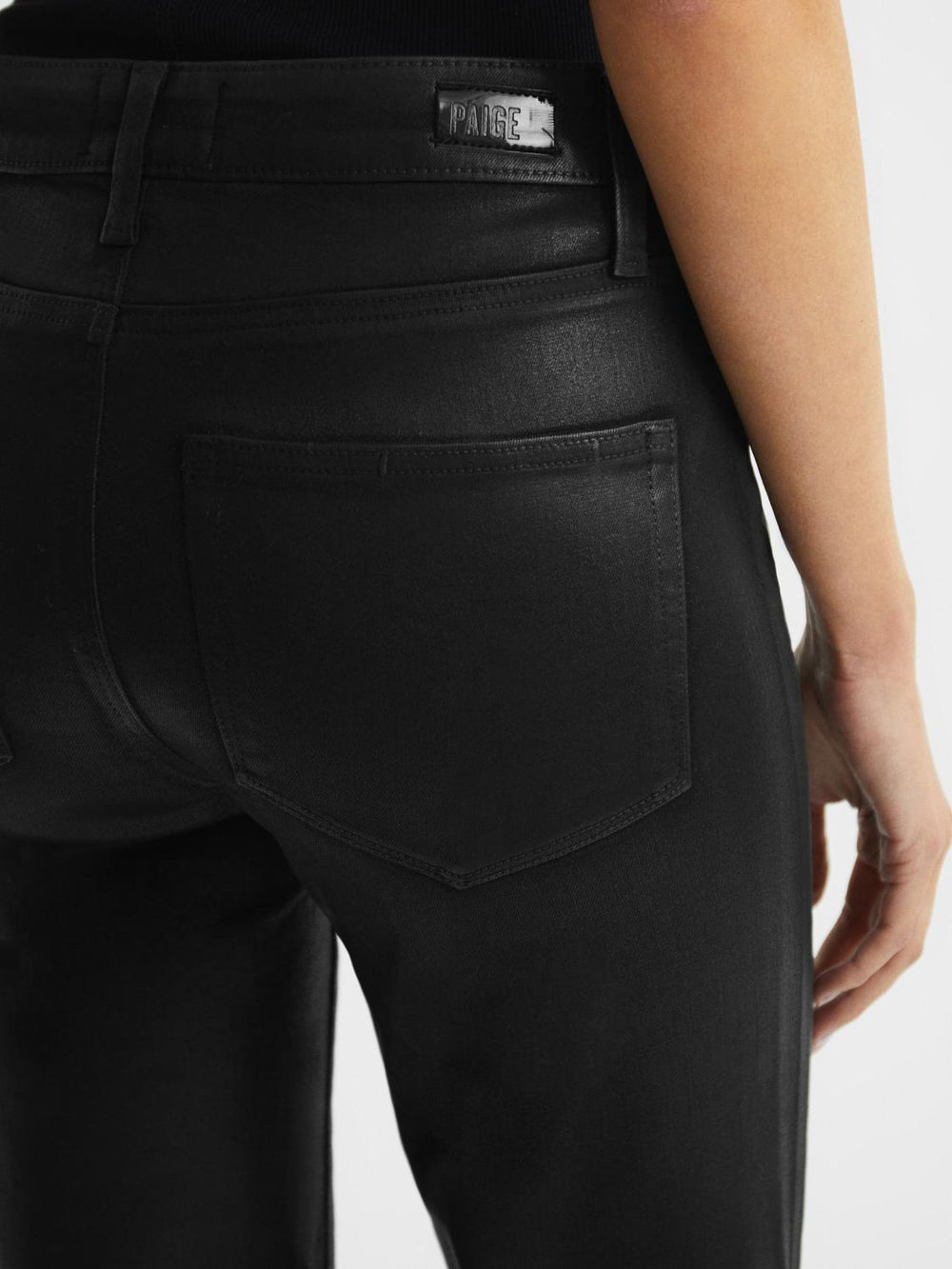 Reiss Jeans | Genevieve Paige Flared Coated Jeans Black - Women