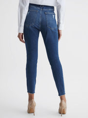 Reiss Jeans | Good American Cropped Skinny Jeans Dark Blue - Women