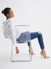 Reiss Jeans | Good American Cropped Skinny Jeans Dark Blue - Women