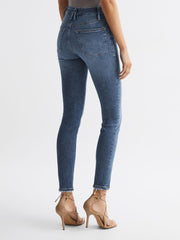 Reiss Jeans | Good American Exposed Button Skinny Jeans Indigo - Women