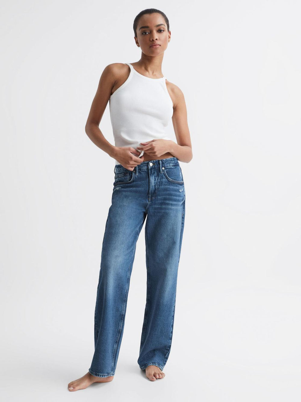 Reiss Jeans | Good American Good American 90s Fit Jeans Mid Blue - Women