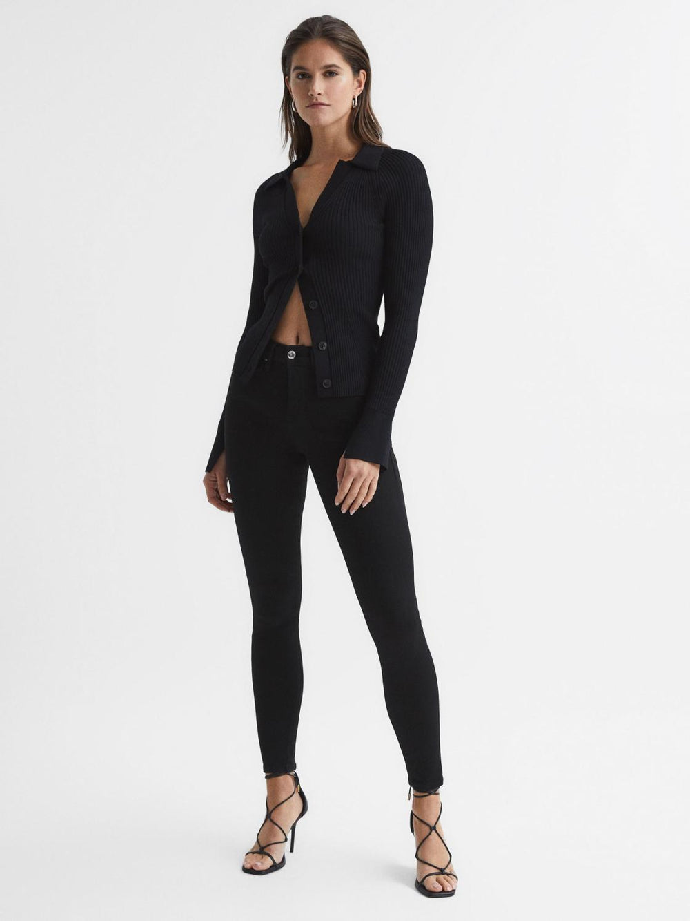 Reiss Jeans | Good American Good American Skinny Fit Jeans Black - Women