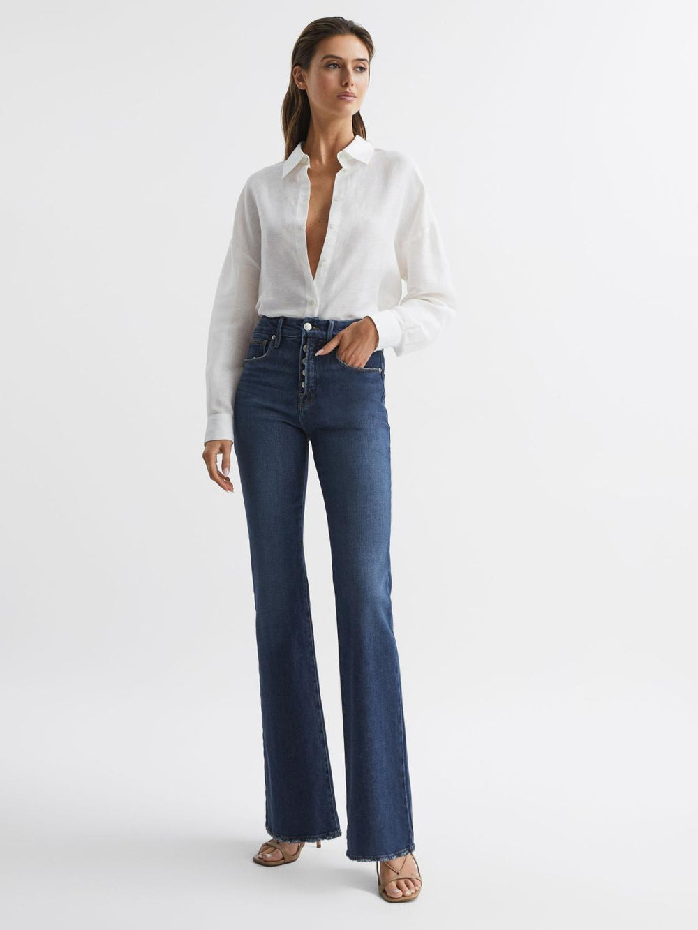 Reiss Jeans | Good American Good Classic Bootleg Jeans Indigo - Women
