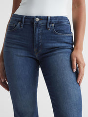 Reiss Jeans | Good American Mini Good Legs Crop Bootleg Jeans Dark Blue - Women