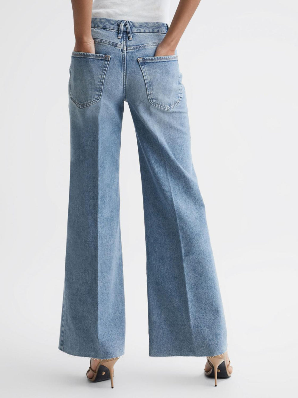 Reiss Jeans | Good American Palazzo Jeans Mid Blue - Women