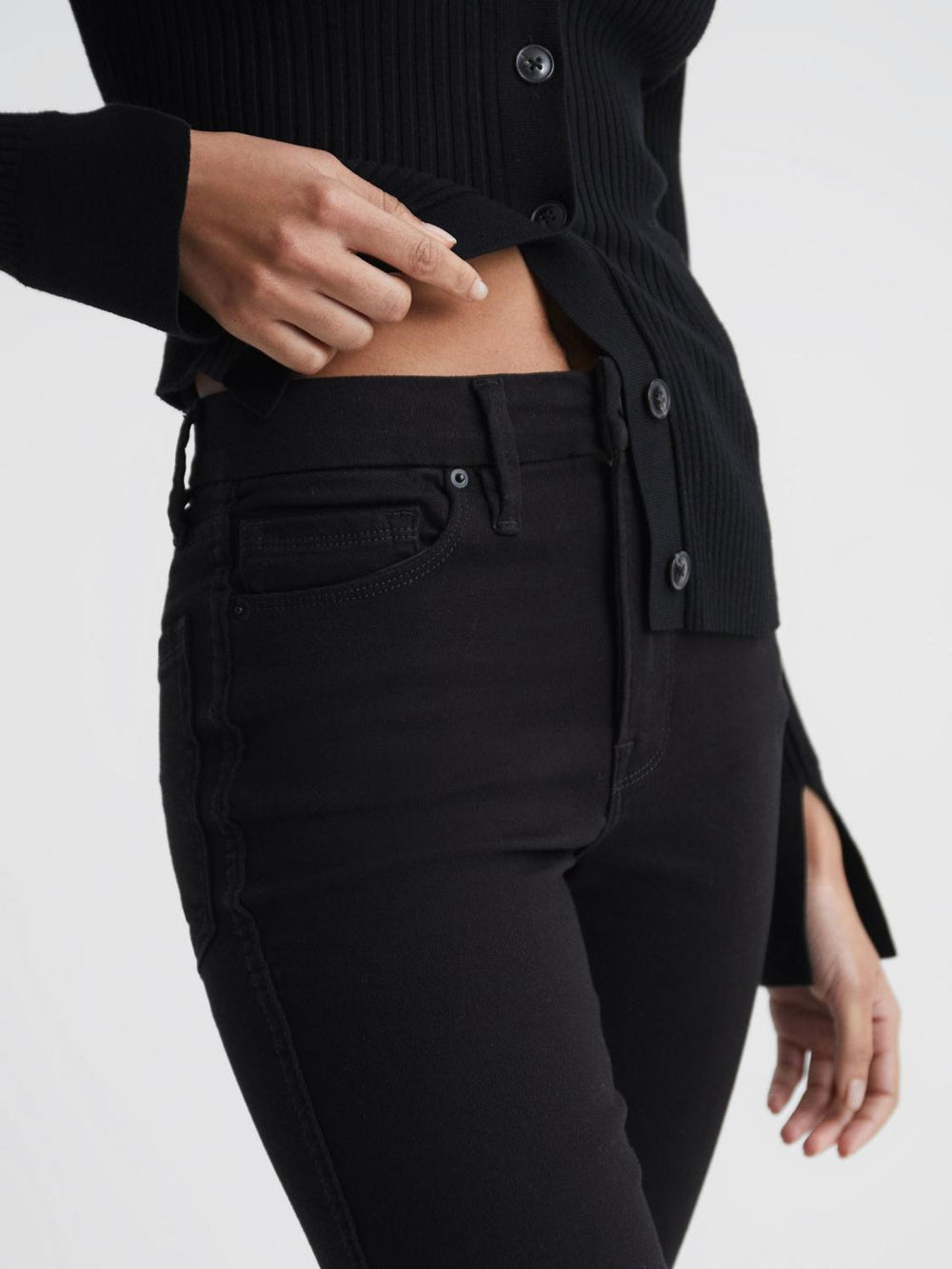 Reiss Jeans | Good American Straight Jeans Black - Women