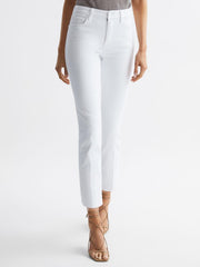Reiss Jeans | Good American Straight Leg Skinny Jeans White - Women