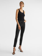 Reiss Jeans | Hoxton PAIGE Coated Skinny Jeans Black - Women