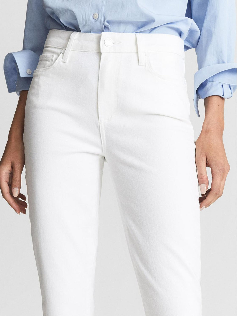 Reiss Jeans | Hoxton Paige Cropped Skinny Jeans White - Women