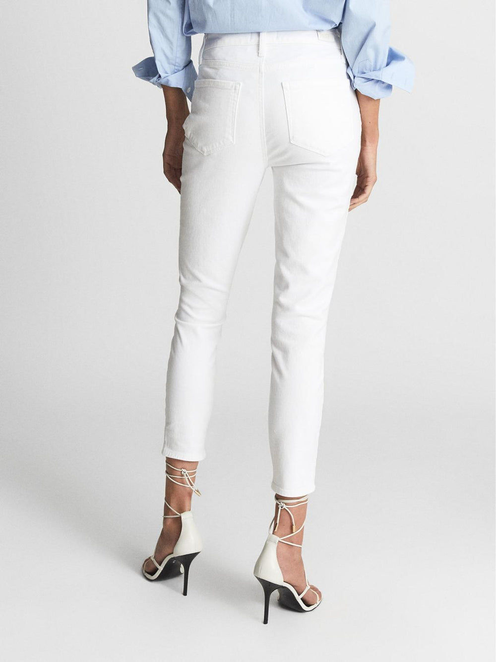 Reiss Jeans | Hoxton Paige Cropped Skinny Jeans White - Women
