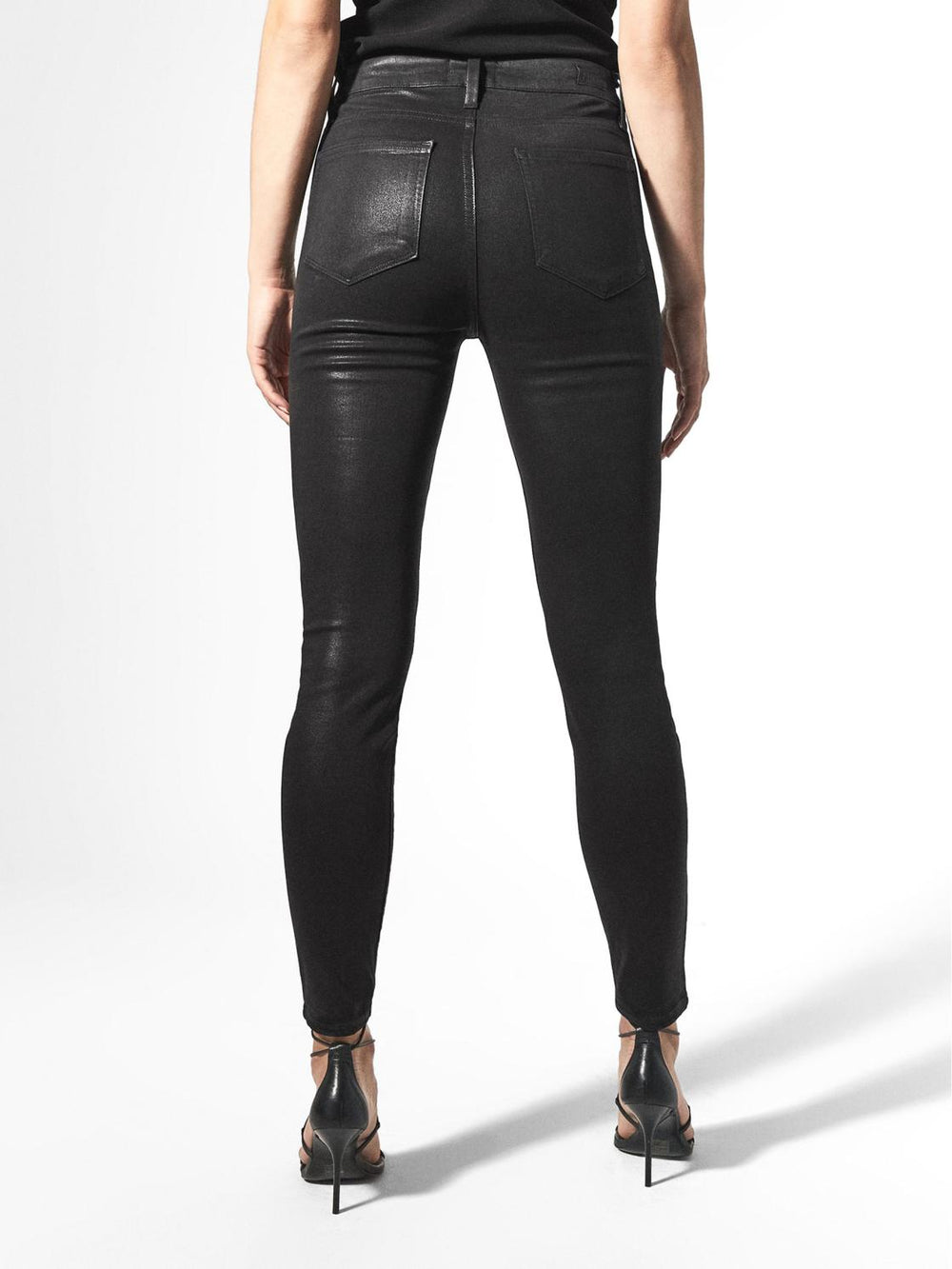 Reiss Jeans | Hoxton Paige High Coated Skinny Jeans Black - Women