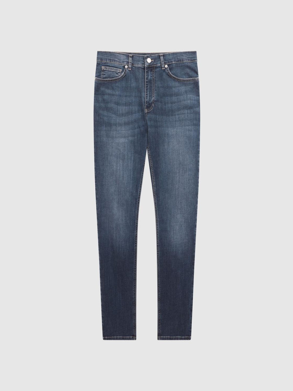Reiss Jeans | James Jersey Slim Fit Washed Jeans Washed Indigo - Men