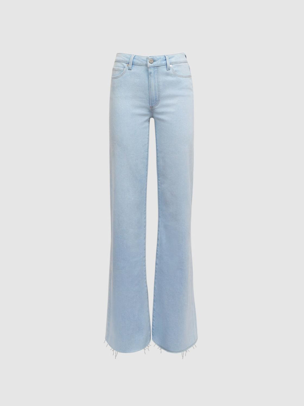 Reiss Jeans | Leenah Paige Metallic High Rise Flared Jeans Indigo Glitz - Women