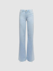 Reiss Jeans | Leenah Paige Metallic High Rise Flared Jeans Indigo Glitz - Women