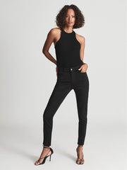 Reiss Jeans | Lux Mid Rise Skinny Jeans Black - Women