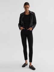 Reiss Jeans | Lux Mid Rise Skinny Jeans Black - Women