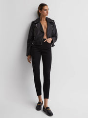 Reiss Jeans | Lux Mid Rise Skinny Jeans Black - Women