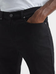 Reiss Jeans | Rufus Tapered Slim Fit Jersey Stretch Jeans Black - Men