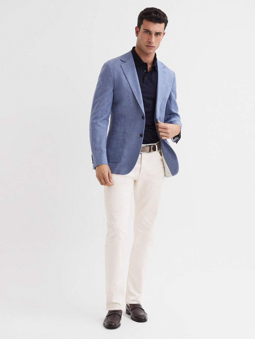 Reiss Jeans | Santorini Tapered Slim Fit Stretch Jeans Ecru - Men