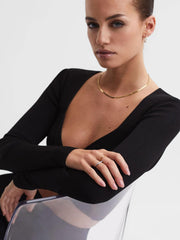 Reiss Jewellery | Aura Maria Black Glitter Ring Gold - Women