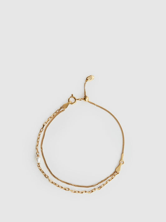 Reiss Jewellery | Cantare Maria Black Bracelet Gold - Women