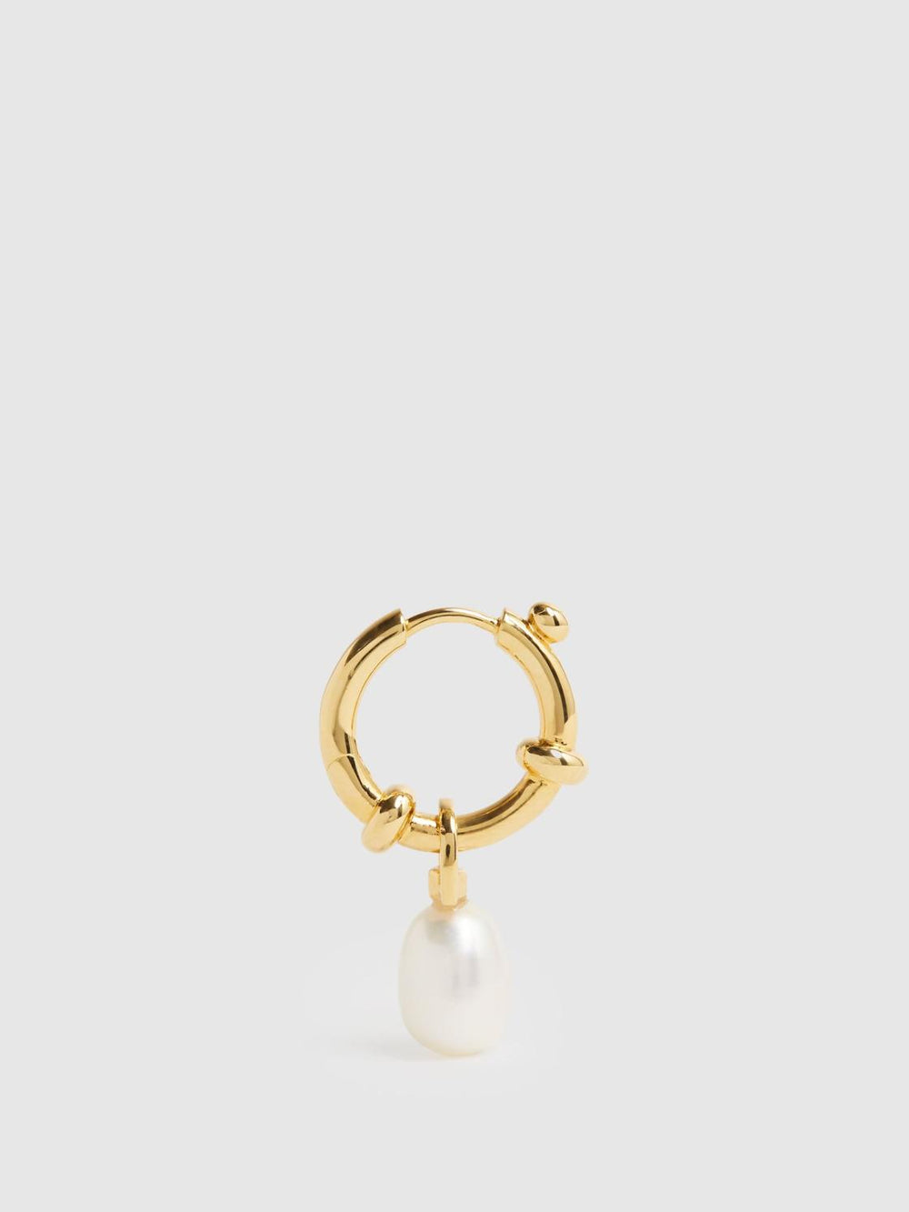 Reiss Jewellery | Cha Cha Maria Black Pearl Hoop Earring Gold - Women