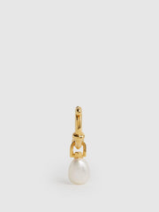 Reiss Jewellery | Cha Cha Maria Black Pearl Hoop Earring Gold - Women