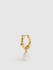 Reiss Jewellery | Cha Cha Maria Black Pearl Hoop Earring Gold - Women