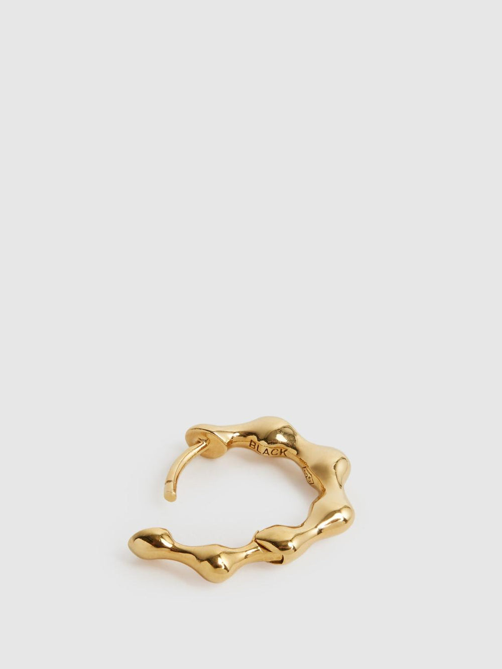 Reiss Jewellery | Milla 11 Maria Black Huggie Earring Gold - Women