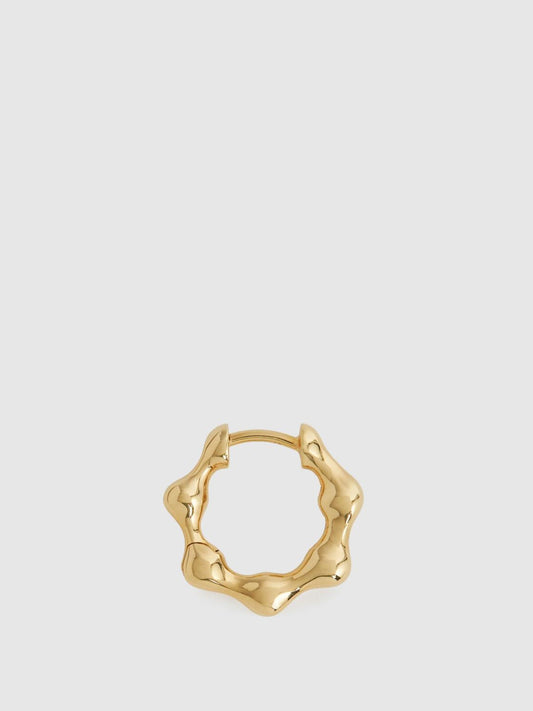 Reiss Jewellery | Milla 11 Maria Black Huggie Earring Gold - Women